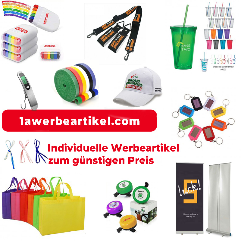 Top 10 beliebte Werbeartikel mit Logo bei 1aWerbeartikel.com