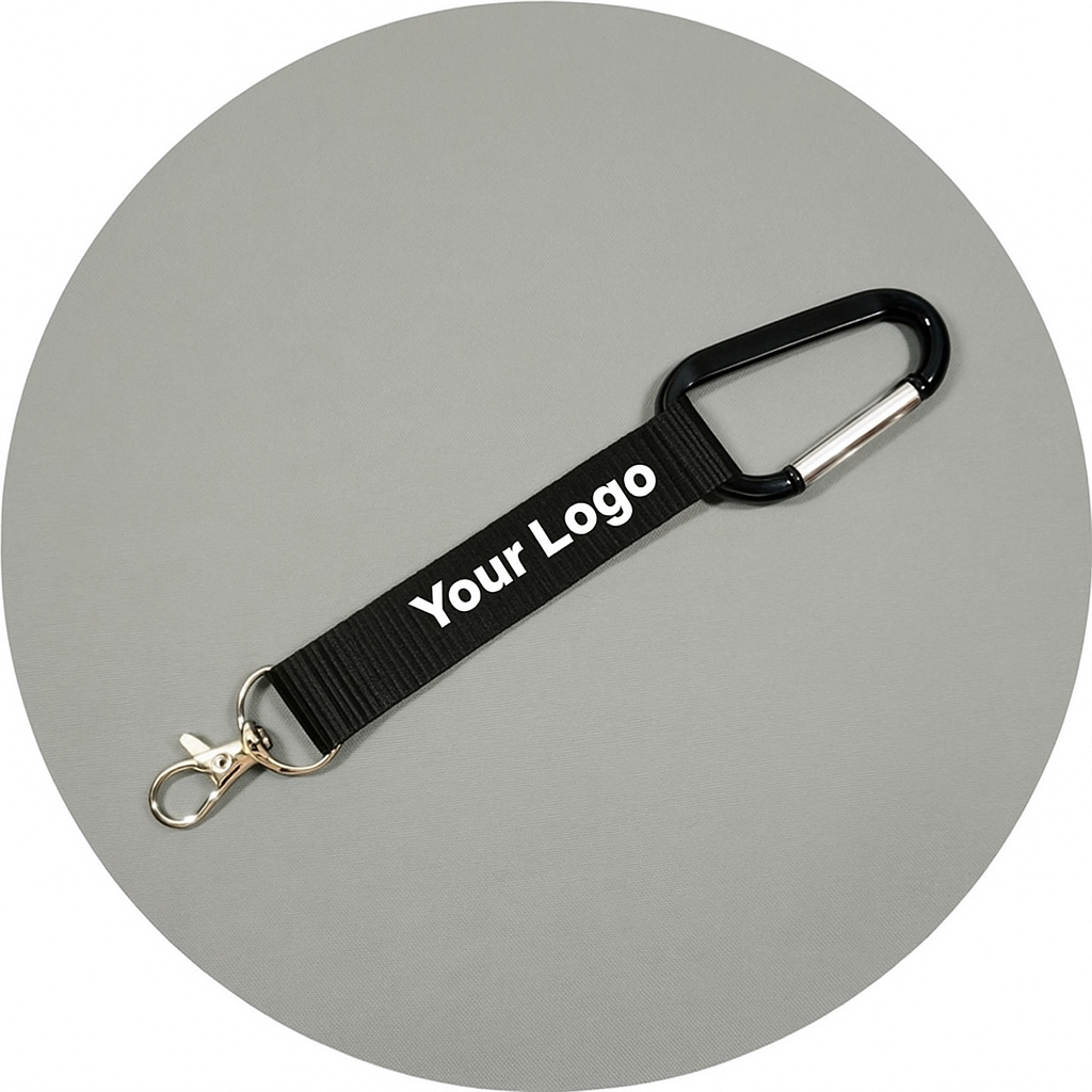 	Schlüsselanhänger mit Karabinerhaken individuell bedrucken