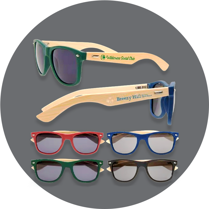 	Sonnenbrille mit Bambusbügeln