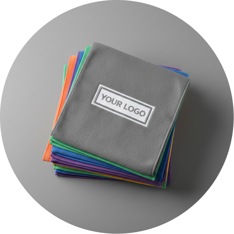 	Microfasertuch mit eigenem Logo