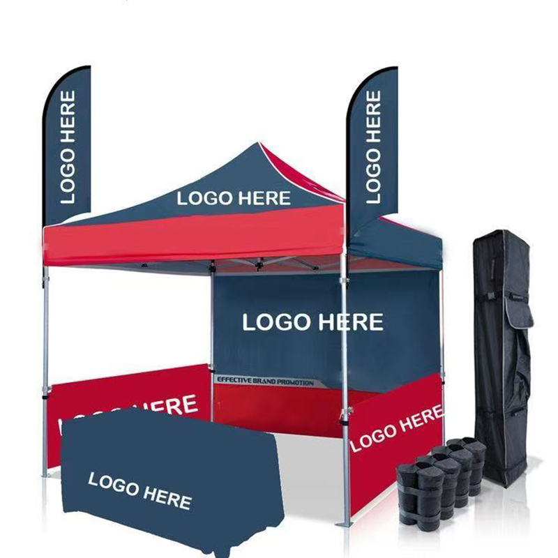 	Promotion Set mit Faltzelt und Beachflags bedrucken