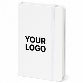 Notizbuch mit Logo bedrucken | A5 Notizbuch mit Gummiba...