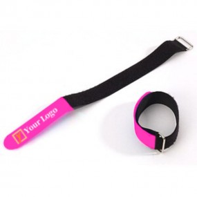 Wiederverwendbares Klettband mit Metallöse mit Firmenlo...