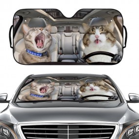 Werbe-Sonnenschutz fürs Auto – Bedruckte Frontscheibenb...