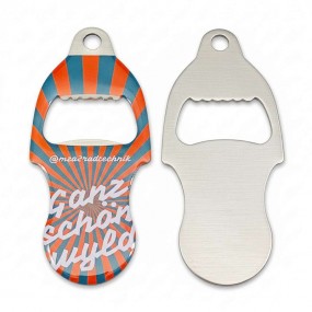 Schlüsselanhänger Einkaufswagenchip mit Flaschenöffner