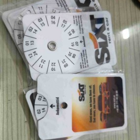 Parkscheibe aus Pappe Karton bedrucken