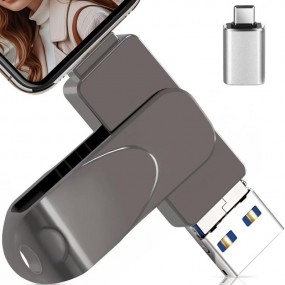 USB Stick mit USB-C Adapter individuell mit Logo bedruc...