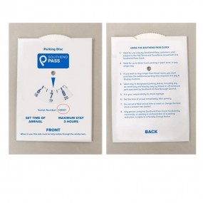 Parkscheibe aus Pappe Karton bedrucken