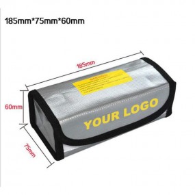 Feuerfeste Tasche für Drohnen Akku mit Logo bedrucken