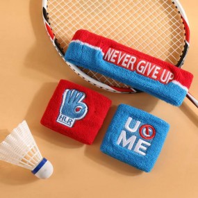 Schweißbänder und Stirnband mit Logo als Werbeartikel