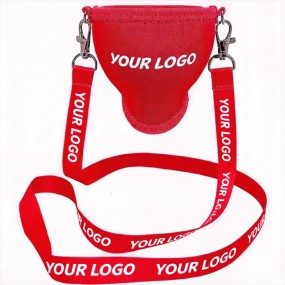 Weinglashalter zum umhängen Neopren mit Logodruck als W...