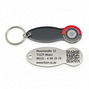 Metall Einkaufswagenchip Schlüsselanhänger personalisie...