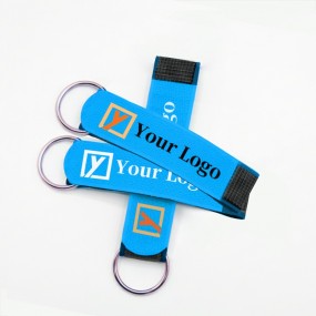 Günstige Schlüsselanhänger mit Klettverschluss als Werb...