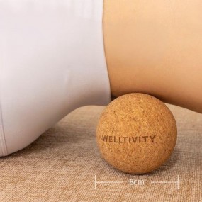 Massageball aus Kork mit Logo Gravur für Firmen