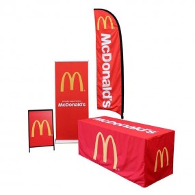 Werbe-Event-Set mit Display , Beachflag und Promotionst...