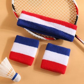 Schweißbänder und Stirnband mit Logo als Werbeartikel